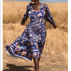 Spell Wild Bloom Midi XXS in Navy